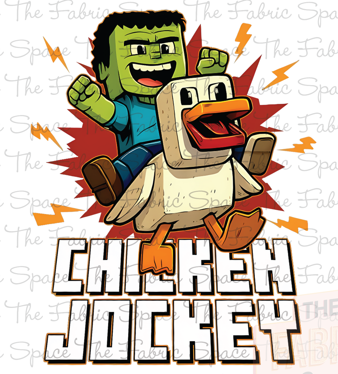 Chicken Jockey Blast - DTF Transfer – The Fabric Space