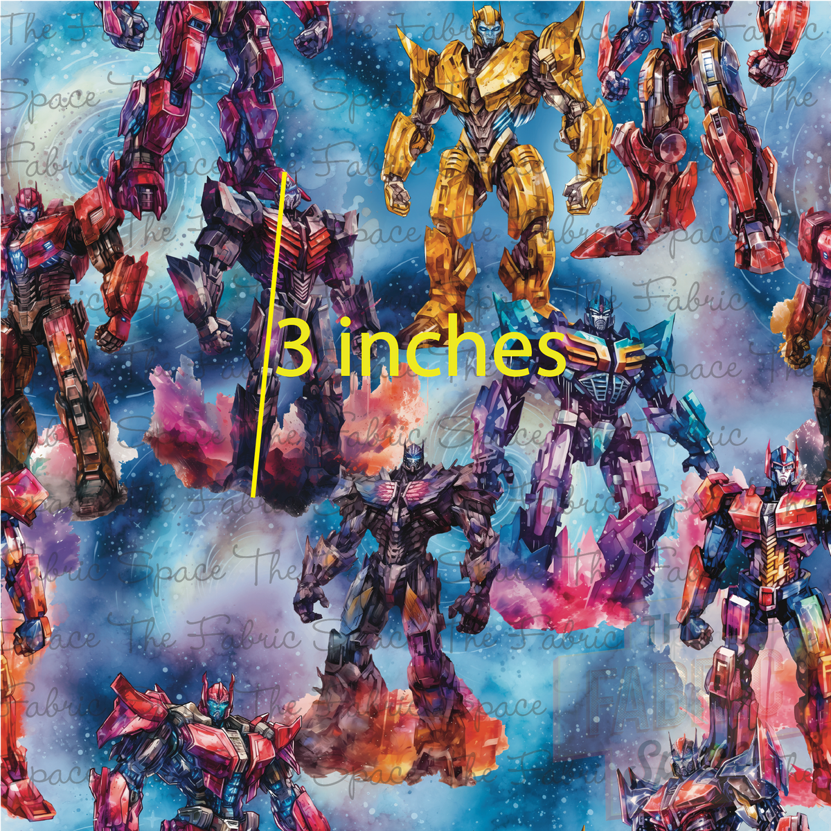 Transformers Blue - Canvas – The Fabric Space